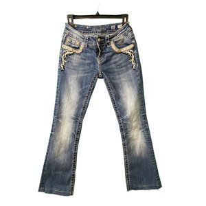 Miss Me Bootcut Blue Jean Low Rise Trousers Size 26